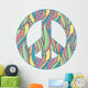 Peace Symbol White Wall Decal Design 2