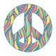Peace Symbol White Wall Decal Design 2
