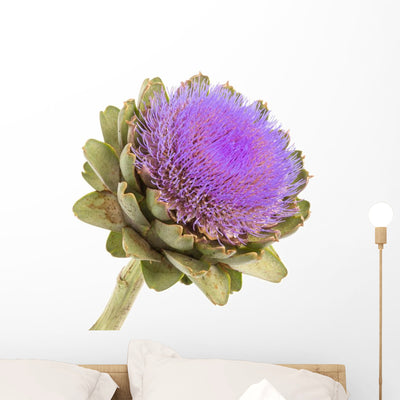 Artichoke White Background Wall Decal shown on a wall