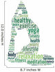 Words Woman Doing Yoga Wall Decal