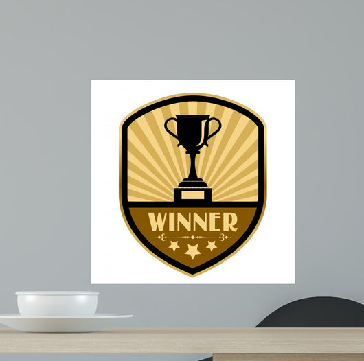 Winner Retro Label Vector Wall Decal