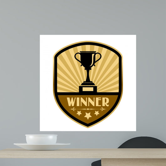 Winner Retro Label Vector Wall Decal