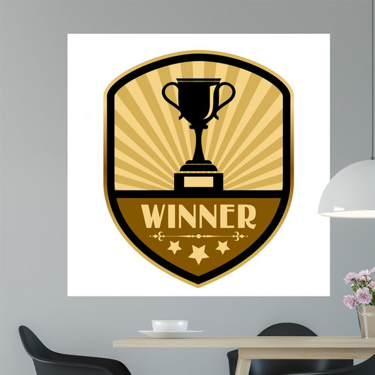 Winner Retro Label Vector Wall Decal