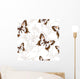 Seamless Pattern with Butterflies Wall Decal