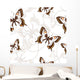 Seamless Pattern with Butterflies Wall Decal