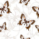 Seamless Pattern with Butterflies Wall Decal