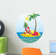Santa Claus Tropical Island Wall Decal