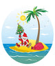 Santa Claus Tropical Island Wall Decal