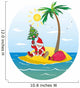 Santa Claus Tropical Island Wall Decal