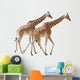 Two Giraffes Walking Wall Decal