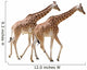 Two Giraffes Walking Wall Decal
