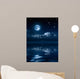 Moon and Clouds Night Wall Decal Design 2