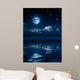 Moon and Clouds Night Wall Decal Design 2