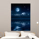 Moon and Clouds Night Wall Decal Design 2