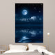 Moon and Clouds Night Wall Decal Design 2