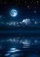 Moon and Clouds Night Wall Decal Design 2