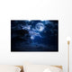Moon and Clouds Night Wall Decal Design 1