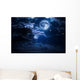 Moon and Clouds Night Wall Decal Design 1