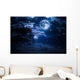 Moon and Clouds Night Wall Decal Design 1
