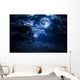 Moon and Clouds Night Wall Decal Design 1