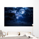 Moon and Clouds Night Wall Decal Design 1