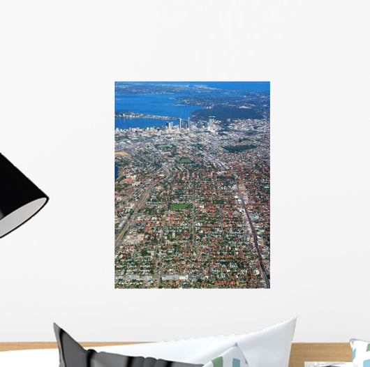 Perth City Aerial 1 Wall Decal