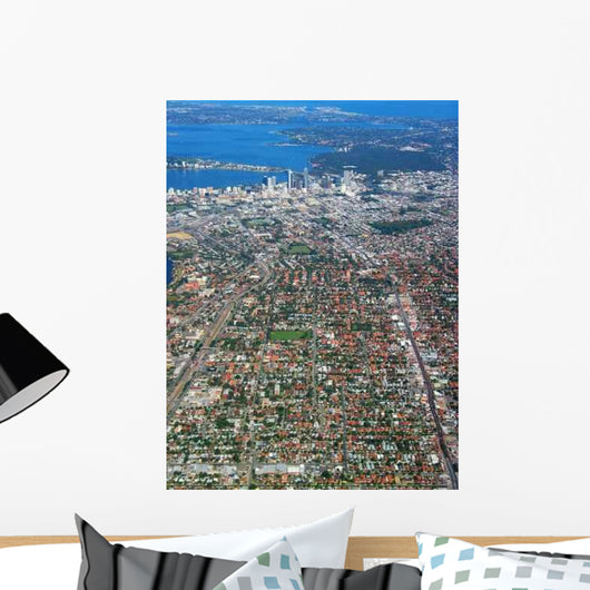 Perth City Aerial 1 Wall Decal