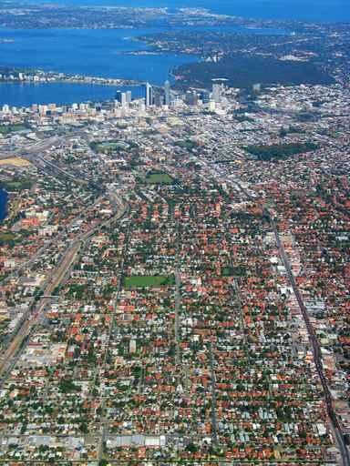 Perth City Aerial 1 Wall Decal
