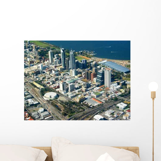 Perth City Aerial 2 Wall Decal Design 2
