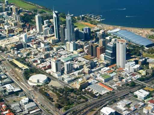 Perth City Aerial 2 Wall Decal Design 2