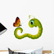 Cartoony Caterpillar Looking Butterfly Wall Decal