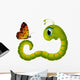 Cartoony Caterpillar Looking Butterfly Wall Decal