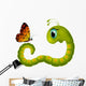 Cartoony Caterpillar Looking Butterfly Wall Decal