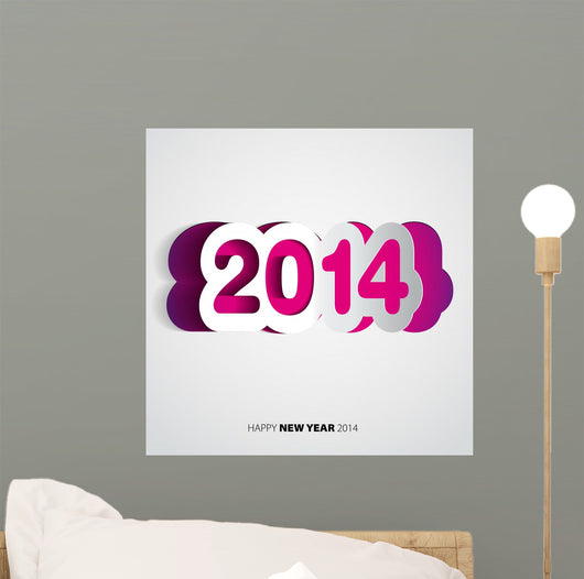 Happy New Year 2014 Wall Decal Design 2