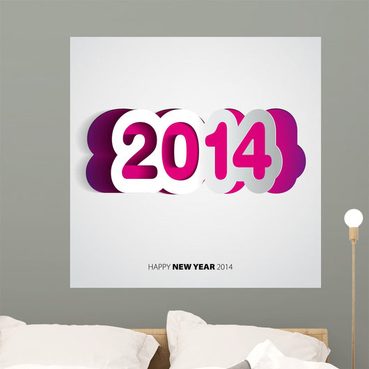 Happy New Year 2014 Wall Decal Design 2
