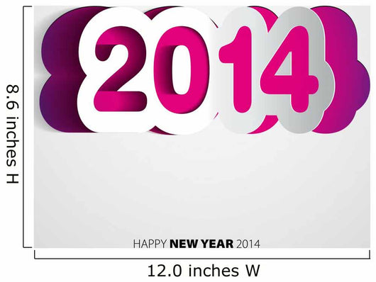 Happy New Year 2014 Wall Decal Design 2