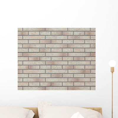 Decorative Yellow Brick Wall Wall Decal shown on a wall
