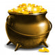 Pot with Gold Coin Wall Decal