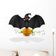 Bat and Pumpkin Wall Decal