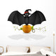 Bat and Pumpkin Wall Decal