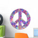 Peace Symbol White Wall Decal Design 1