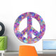 Peace Symbol White Wall Decal Design 1
