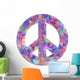 Peace Symbol White Wall Decal Design 1