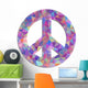 Peace Symbol White Wall Decal Design 1