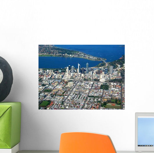 Perth City Aerial 4 Wall Decal