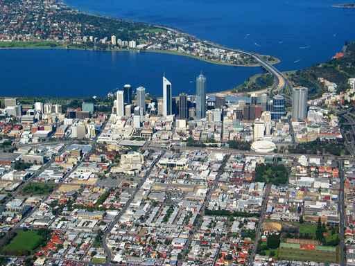 Perth City Aerial 4 Wall Decal