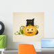Cat and Pumpkin Wall Decal