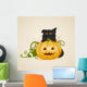 Cat and Pumpkin Wall Decal