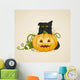 Cat and Pumpkin Wall Decal