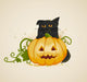 Cat and Pumpkin Wall Decal